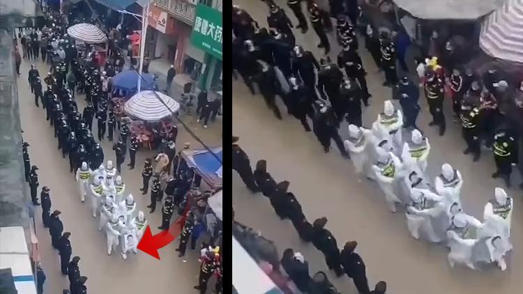 Çinden şaşırtan görüntü Kurallara uymayanları utanç yürüyüşüne çıkardılar