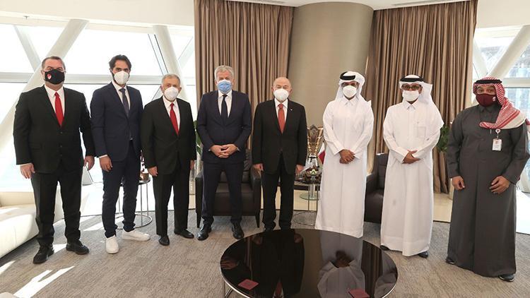 TFF Başkanı Özdemir’den Katar Futbol Federasyonu Başkanı Al Thani’ye ziyaret