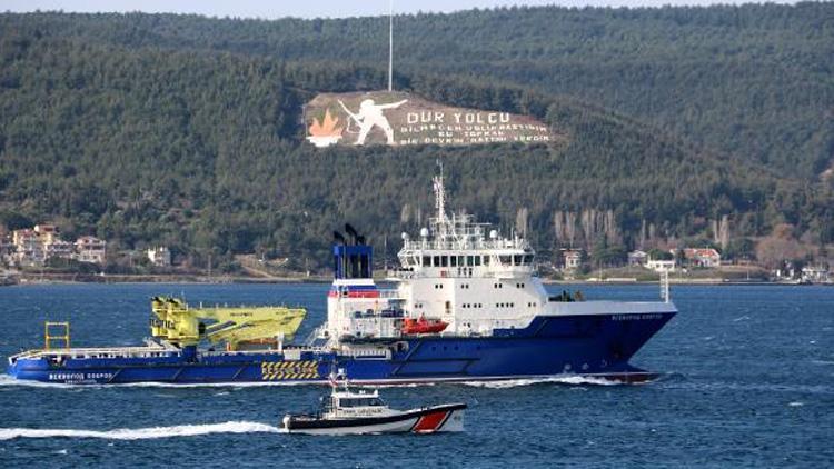 Rus askeri lojistik gemisi, Çanakkale Boğazından geçti