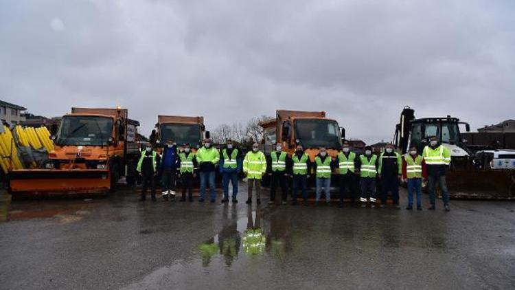 Beklenen kar yağışına karşı Tuzlada belediye ekipleri, teyakkuza geçti
