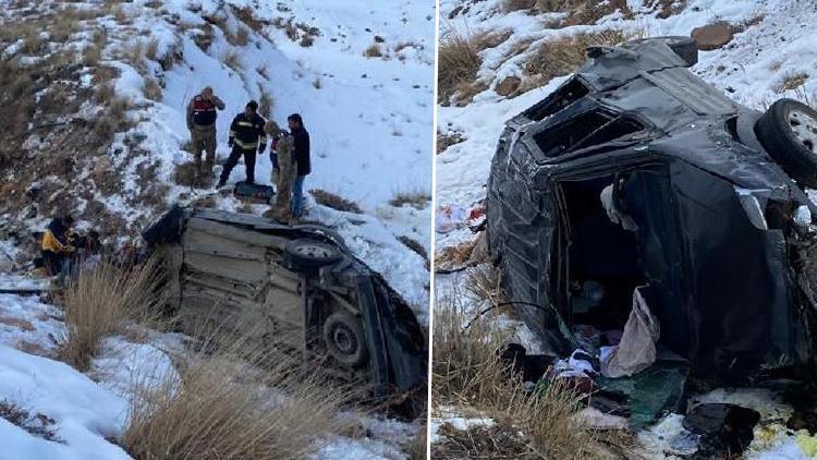 Erzurumda feci kaza Aynı aileden 2 kişi hayatını kaybetti, 2 kişi yaralı