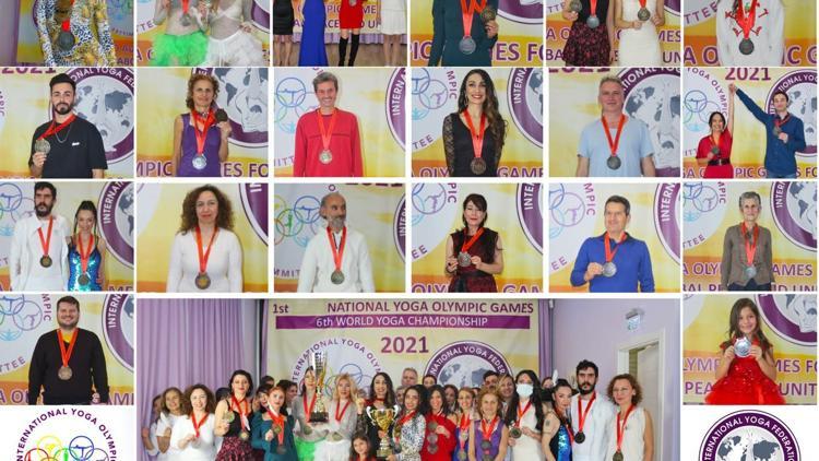 1. Türkiye Ulusal Yoga olimpiyat Oyunları şampiyonları madalyalarını aldı