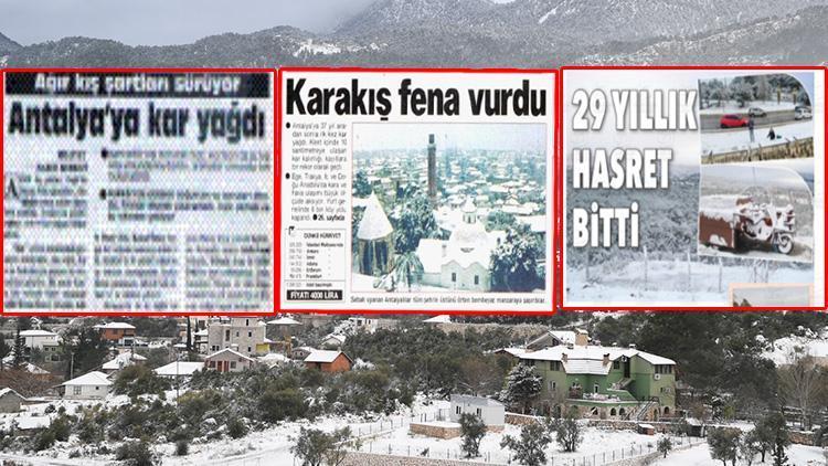 Antalyaya 29 yıl sonra yol kapatan kar 1956dan 1993e şehrin kar arşivi...