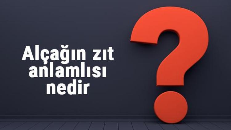 Alçağın zıt anlamlısı nedir Alçak kelimesi ve sözcüğünün zıt anlamlıları