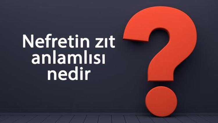 Nefretin zıt anlamlısı nedir Nefret kelimesi ve sözcüğünün zıt anlamlıları