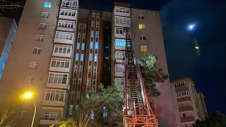 11 katlı apartmanda yangın paniği