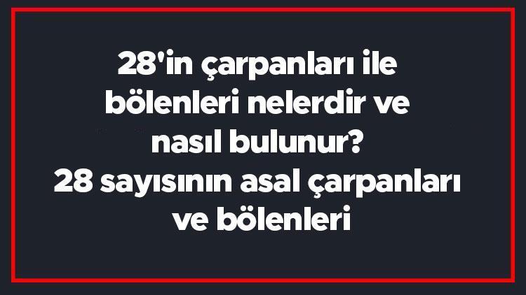 28in çarpanları ile bölenleri nelerdir ve nasıl bulunur 28 sayısının asal çarpanları ve bölenleri