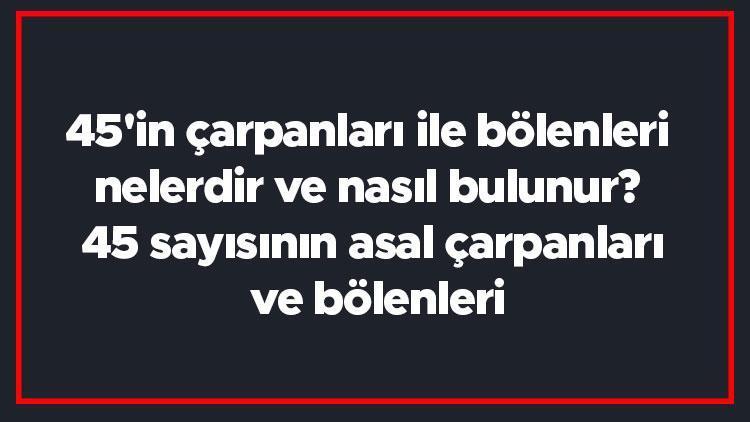 45in çarpanları ile bölenleri nelerdir ve nasıl bulunur 45 sayısının asal çarpanları ve bölenleri