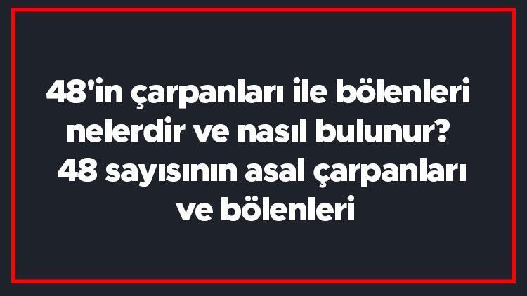 48in çarpanları ile bölenleri nelerdir ve nasıl bulunur 48 sayısının asal çarpanları ve bölenleri