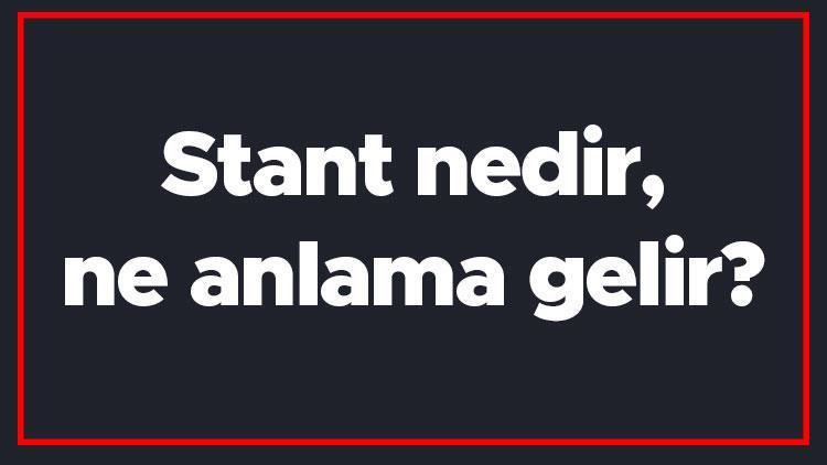 Stant nedir, ne anlama gelir Stant kelimesi TDK sözlük anlamı