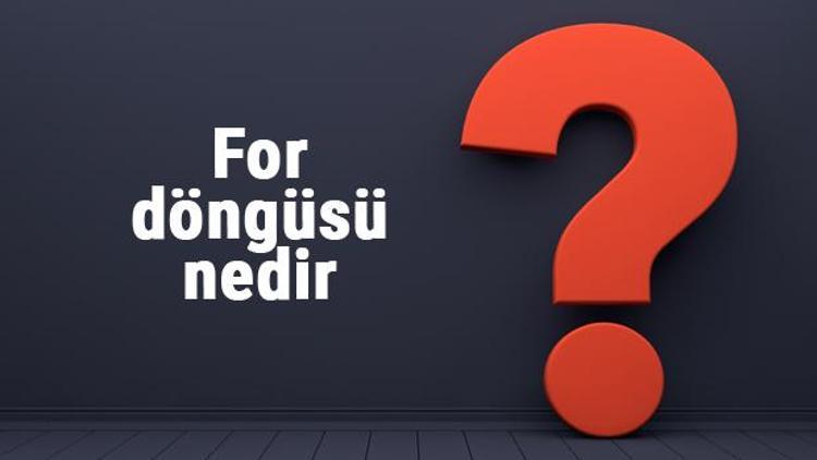 For döngüsü nedir ve ne işe yarar Programlamada for döngüsü kullanımı ve örnekleri