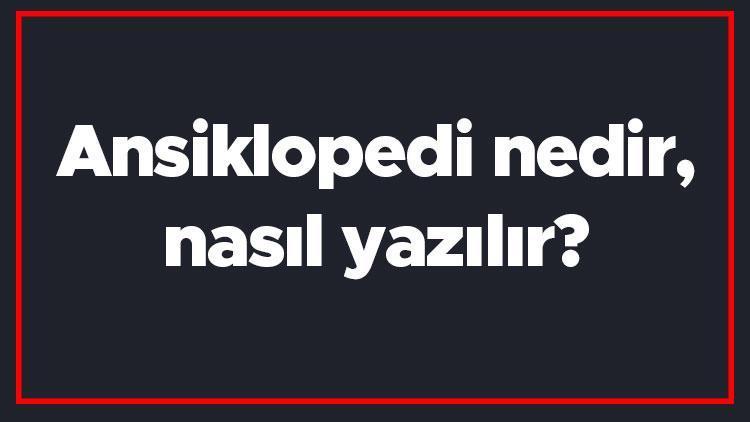 Ansiklopedi nedir, nasıl yazılır Ansiklopedi ne işe yarar