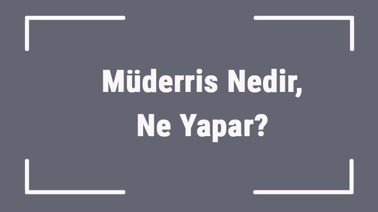 Müderris ne demek İşte Müderris teriminin anlamı