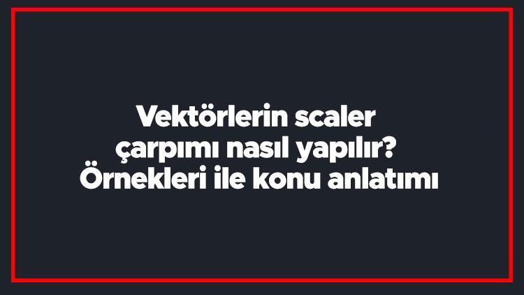 Vektörlerin scaler çarpımı nasıl yapılır Örnekleri ile konu anlatımı