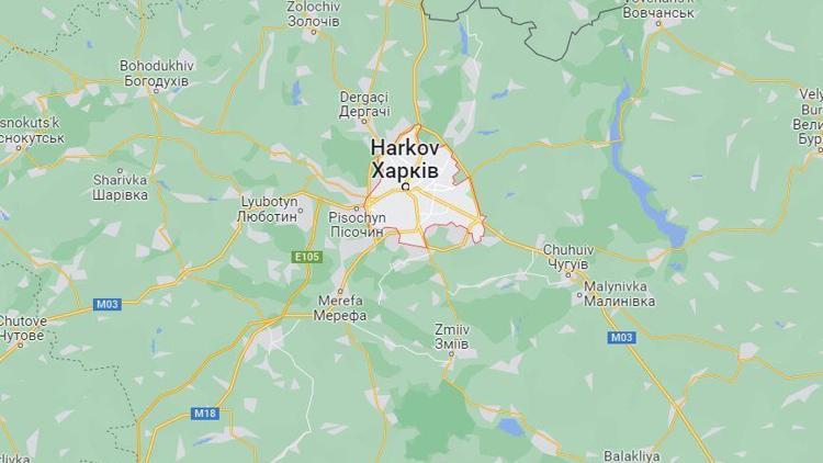 Harkov (Kharkiv) nerede Kharkivin harita üzerindeki konumu