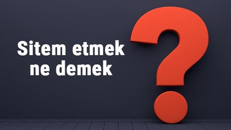 Sitem etmek ne demek, ne anlama gelir Sitem etmek bitişik mi yazılır, ayrı mı tdk sözlük anlamı