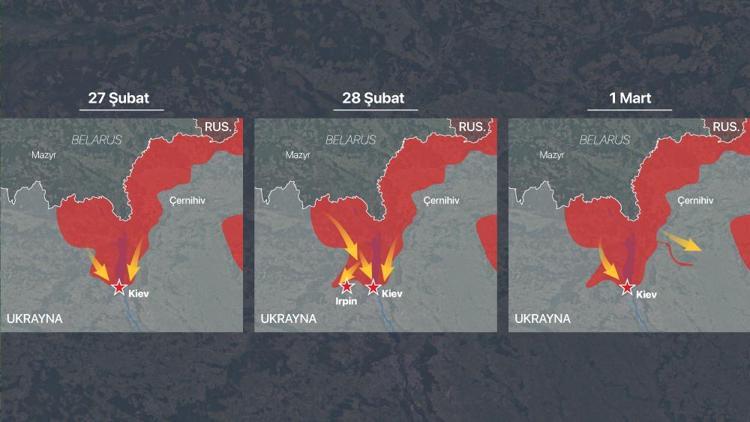 Haritalarla Rusya Ukrayna savaşının 7nci günü... Şok iddia: ‘Rus askerleri kendi araçlarının benzin deposunu deliyor