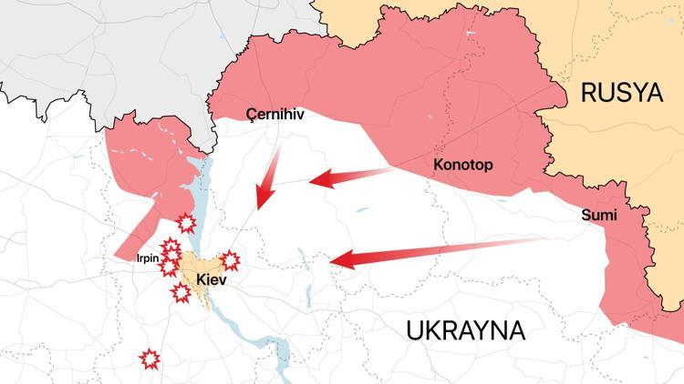 Haritalarla 14 günde Rusya Ukrayna savaşı… Irpin aşılırsa Kiev ne kadar dayanabilir