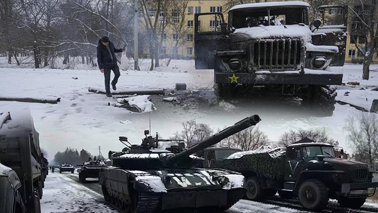 Rus askerleri ölümle burun buruna Tankların içinde donmak üzereler...