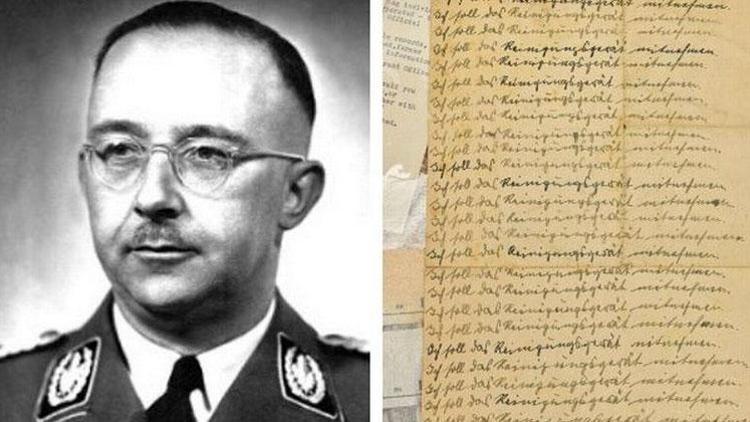 Himmler’in el yazısı açık artırmayla satılacak