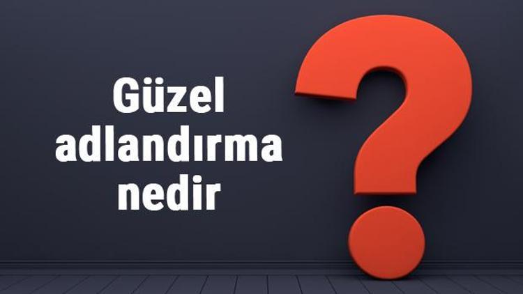 Güzel adlandırma nedir Güzel adlandırma örnekleri ve ilgili cümleler