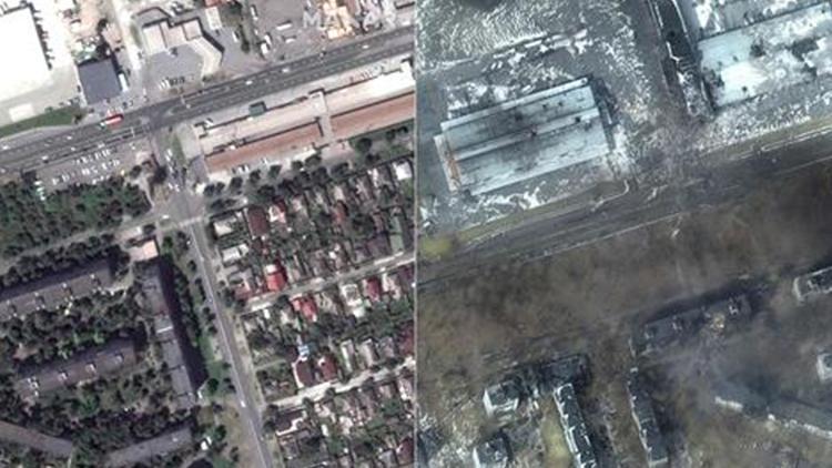 Mariupol’ün öncesi ve sonrası: Fotoğraflar kentteki yıkımın boyutunu gösteriyor