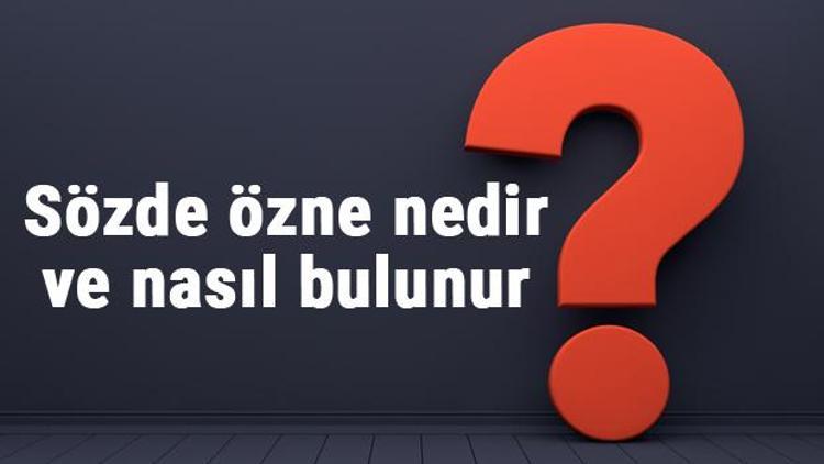 Sözde özne nedir ve nasıl bulunur Sözde özne örnekleri ile konu anlatımı