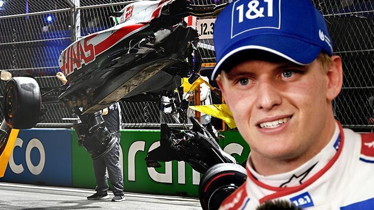 Formula 1 Suudi Arabistan GPde korkutan anlar Mick Schumacher kaza yaptı