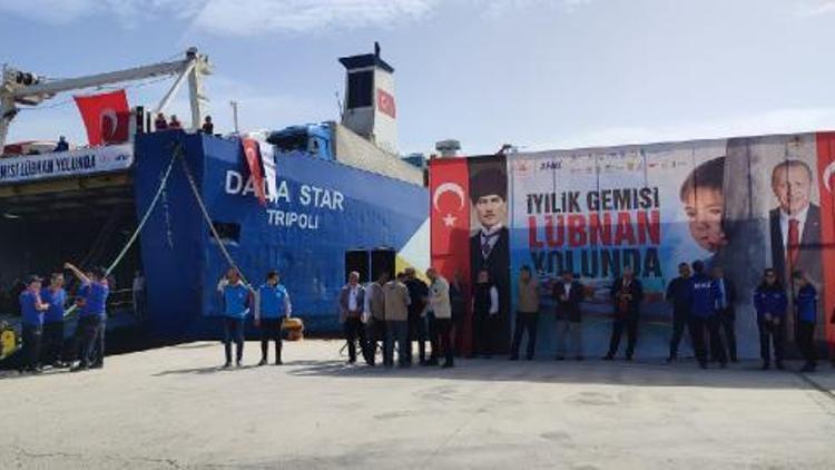 Türkiyeden Lübnana gemiyle insani yardım gönderildi