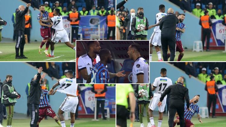 Trabzonspor - Beşiktaş maçında Siopise tokat savuran Cyle Larin ihraç edildi Joseften takım arkadaşına tepki