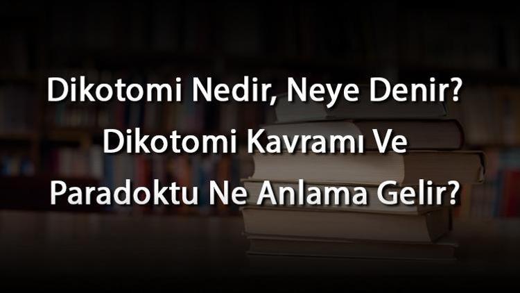 Dikotomi Nedir, Neye Denir Dikotomi Kavramı Ve Paradoktu Ne Anlama Gelir