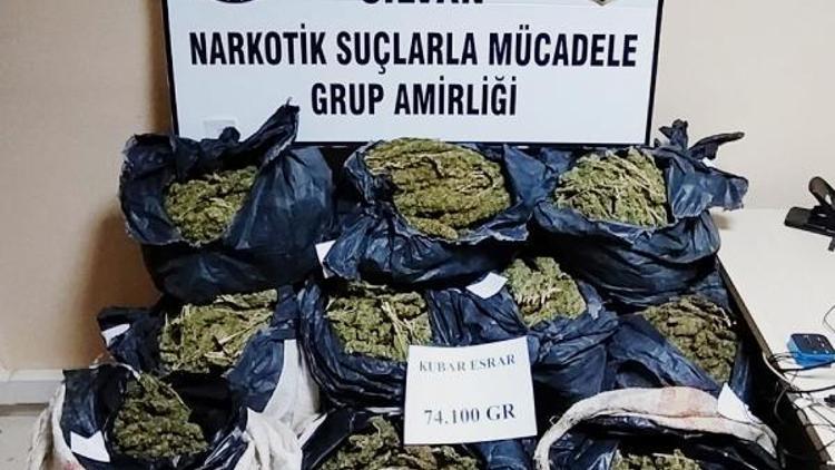 Silvanda ele geçirilen 74 kilo esrara 1 tutuklama