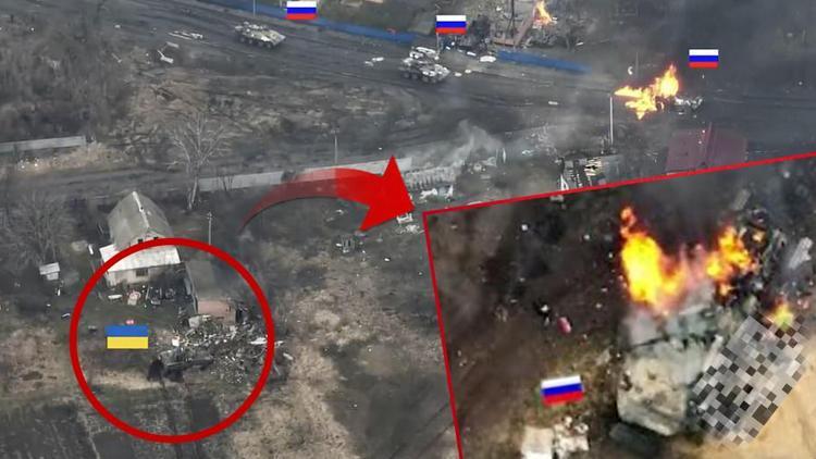 Dünya cesur Ukraynalıyı konuşuyor Rus tanklarını tek başına durdurdu