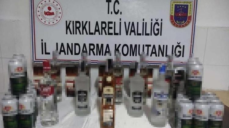 Bulgaristan’dan Türkiye’ye getirilen 43 litre kaçak içki ele geçirildi