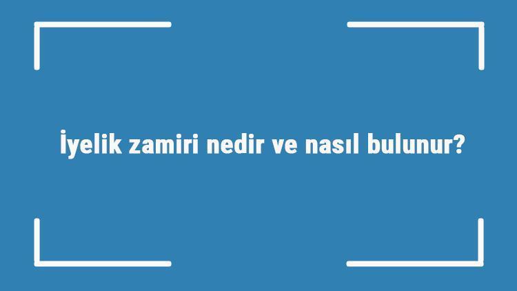 İyelik zamiri nedir ve nasıl bulunur İyelik zamiri örnek cümleleri ile konu anlatımı