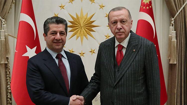 Cumhurbaşkanı Erdoğan, Mesrur Barzaniyi kabul etti
