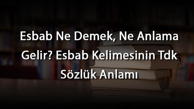 Esbab Ne Demek, Ne Anlama Gelir Esbab Kelimesinin Tdk Sözlük Anlamı