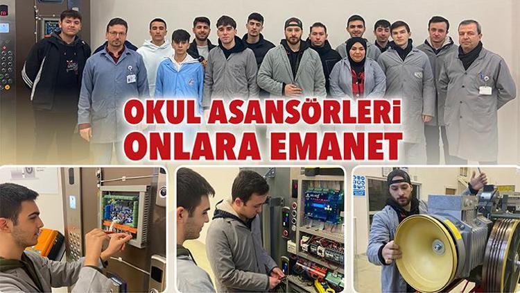 Okul asansörleri onlara emanet