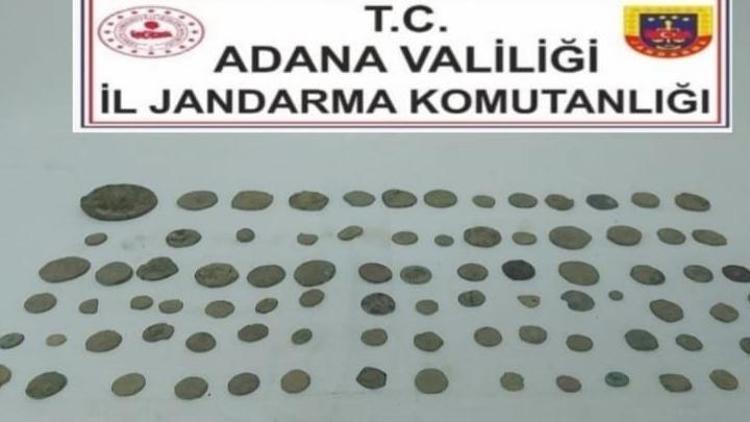 Adana’da 86 bronz sikke ele geçirildi