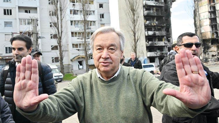 Guterres Kiev’de yıkımı gördü: Savaş bir saçmalık