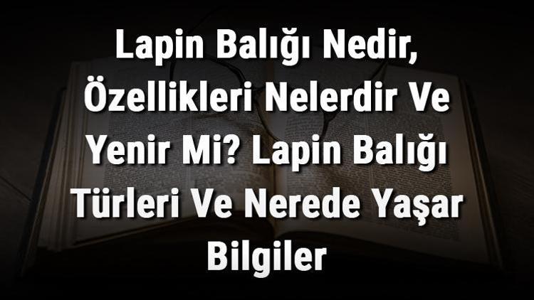 Lapin Balığı Nedir, Özellikleri Nelerdir Ve Yenir Mi Lapin Balığı Türleri Ve Nerede Yaşar Bilgiler