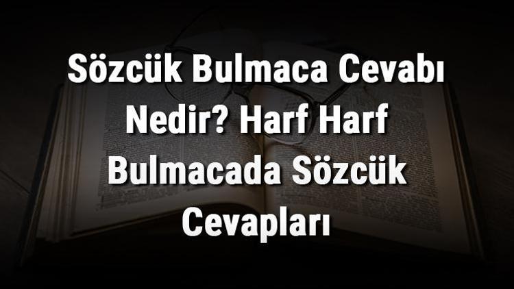 Sözcük Bulmaca Cevabı Nedir Harf Harf Bulmacada Sözcük Cevapları