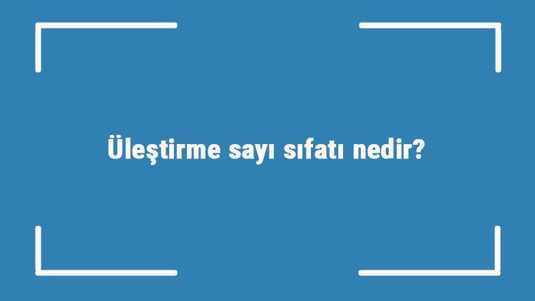 Üleştirme sayı sıfatı nedir Üleştirme sayı sıfatı ile ilgili örnek cümleler ve konu anlatımı