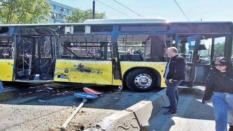 Otobüsle tramvay çarpıştı: 6 kişi yaralandı
