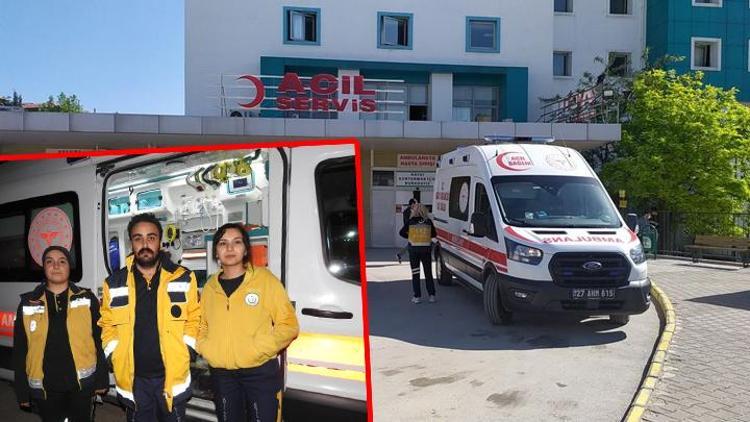 Gaziantepte hasta yakınları ambulansı kaçırmak istedi Sağlık çalışanlarına dehşeti yaşattılar