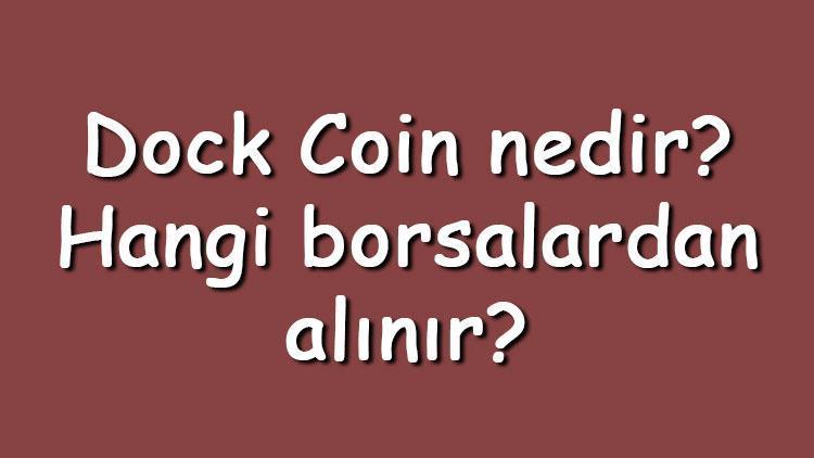 Dock Coin nedir Hangi borsalardan alınır Dock ne zaman çıktı Ne iş yapar