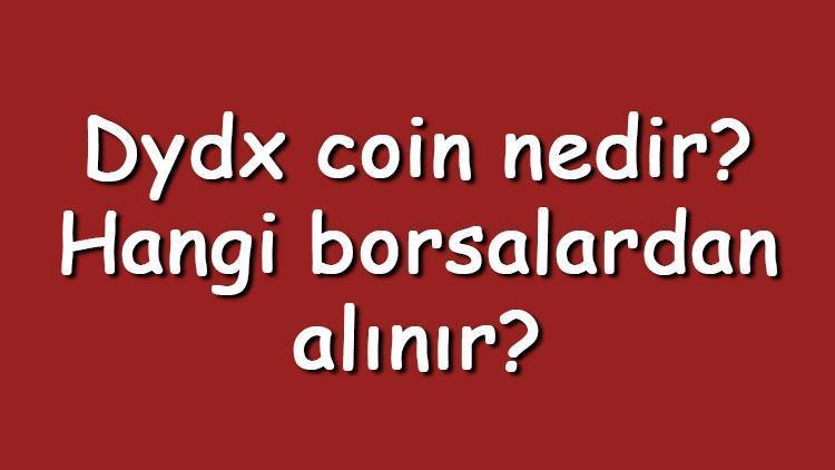 Dydx coin nedir Hangi borsalardan alınır Dydx ne zaman çıktı Ne iş yapar