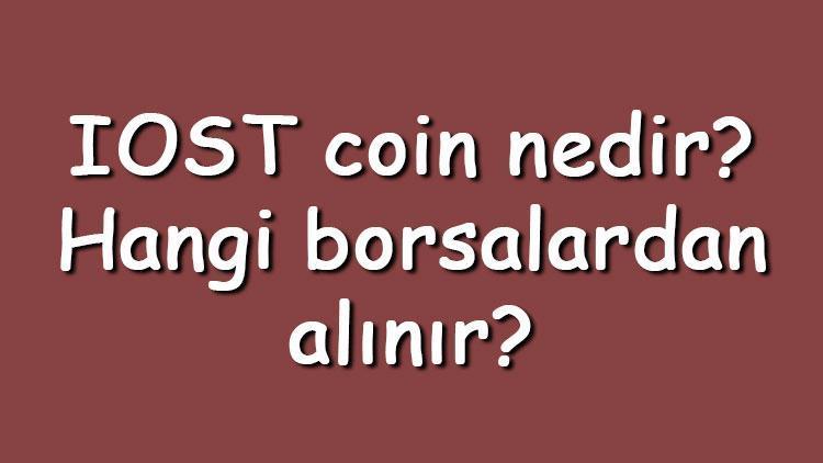 IOST coin nedir Hangi borsalardan alınır IOST ne zaman çıktı Ne iş yapar