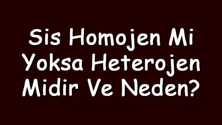 Sis homojen mi yoksa heterojen midir ve neden