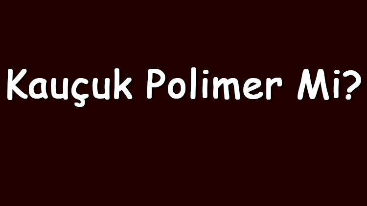 Kauçuk polimer mi Kauçuk yapay mı yoksa doğal polimer yapıda mıdır